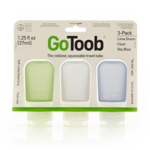 humangear GoToob 3 pack - clear/green/blue (1.25 fl oz)