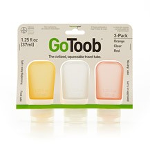 humangear GoToob 3 pack - clear/orange/red (1.25 fl oz)