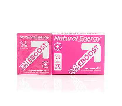EBOOST Pink Lemonade Natural Energy Booster- 20 Pack